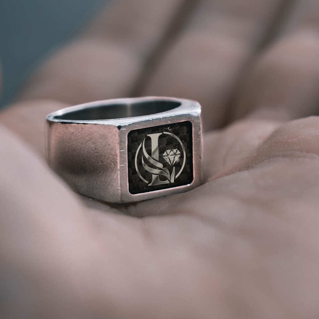 Anillo sello Monarca grabado a mano